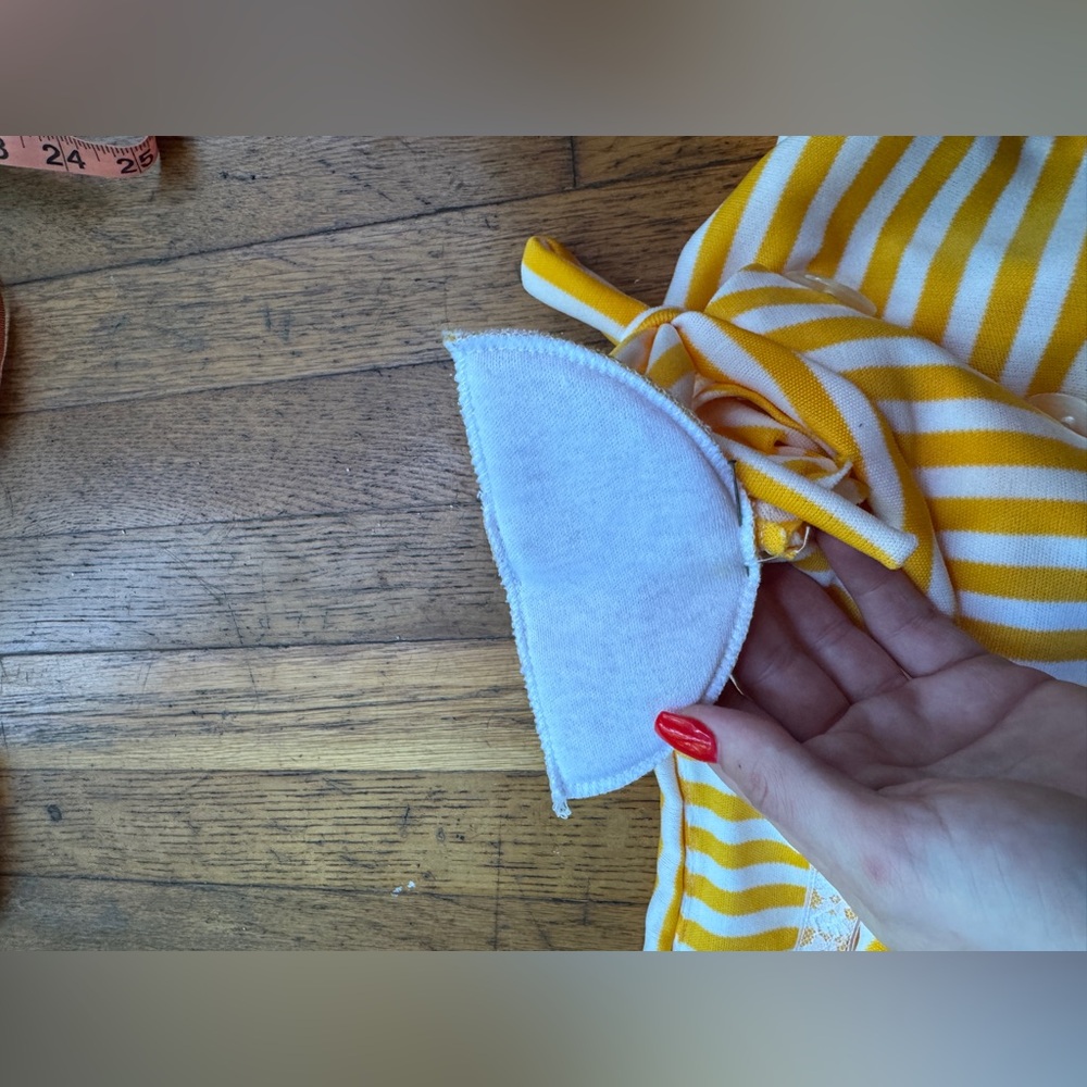 60s Vintage Yellow and White Striped Dress - Picture 6 of 10